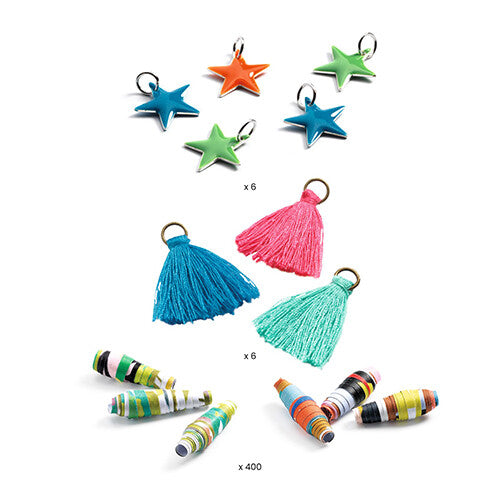 djeco armbandjes maken papieren kralen - kleurrijk | DJ07971 | 2