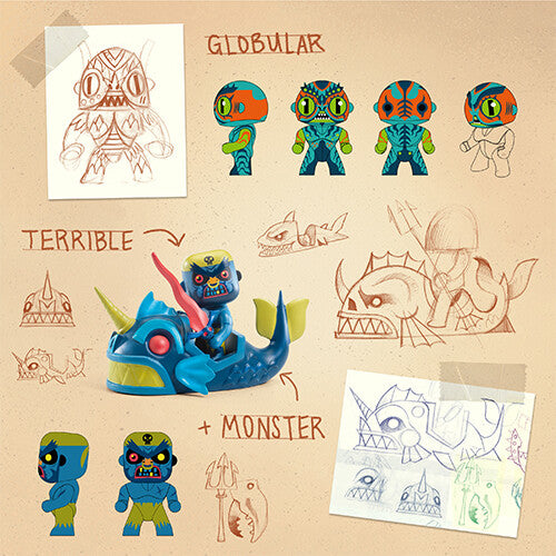 djeco arty toys - terrible & monster | DJ06839 | 1