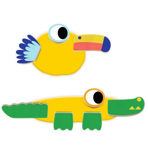 djeco boetseerklei met houten illustraties myanimodels - dieren - 12st | DJ09030 | 3