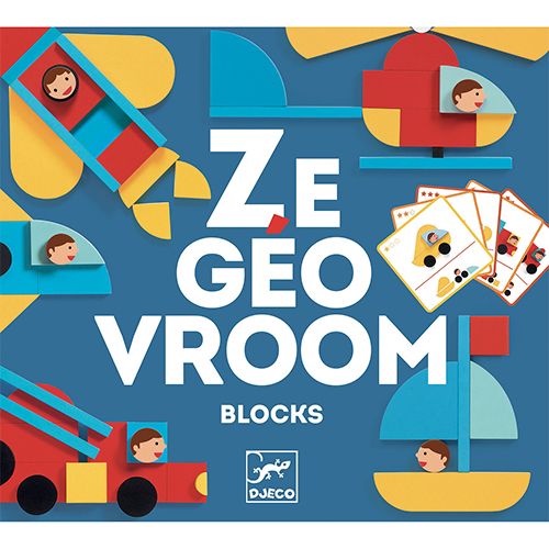 djeco bouwset ze geo vroum blocks | DJ06436 | 0