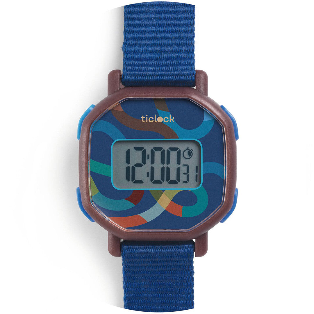 djeco digitaal kinderhorloge blue volute | DD00457 | 0