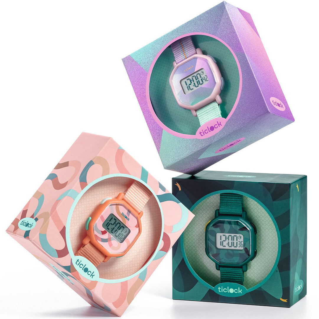 djeco digitaal kinderhorloge green snakes | DD00455 | 1