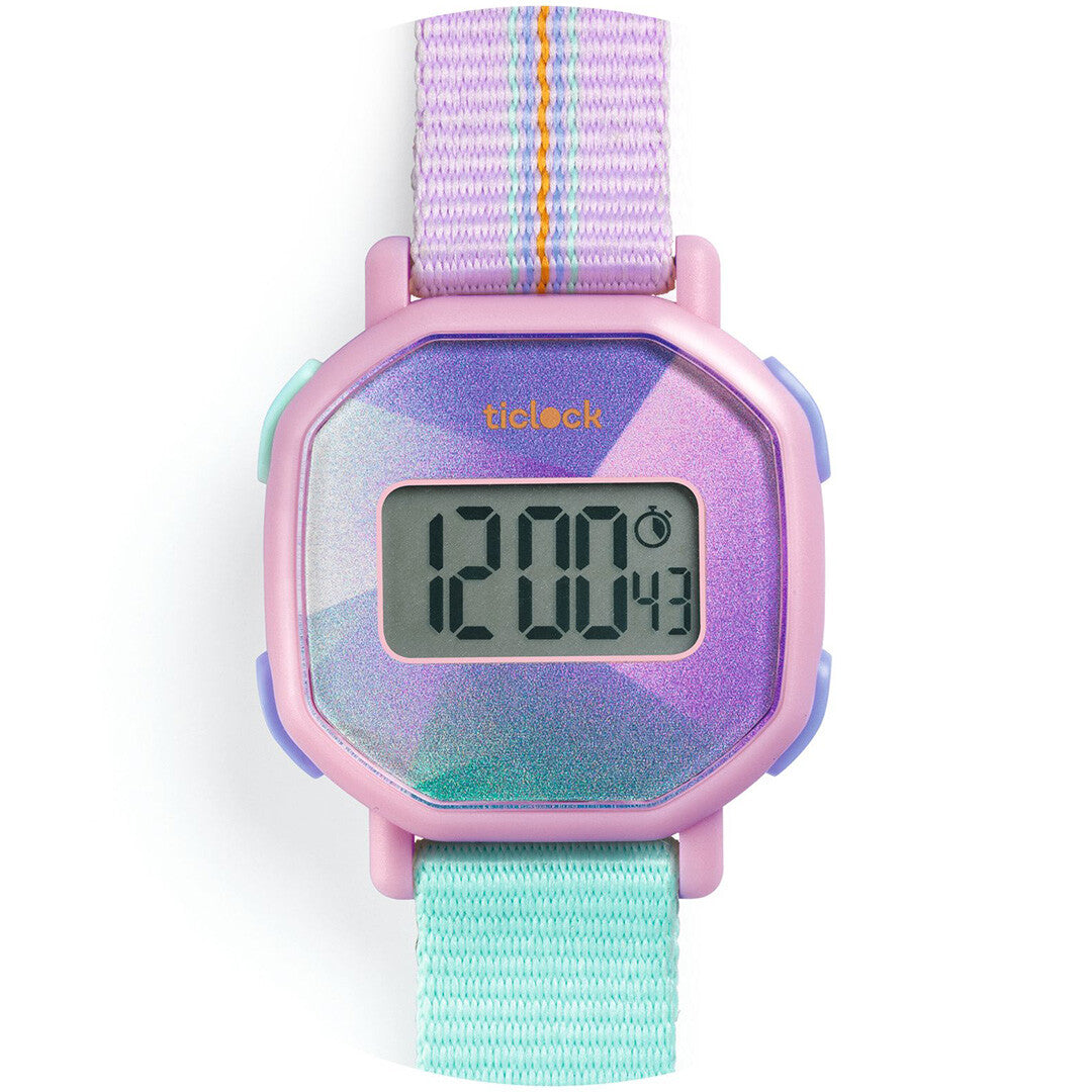 djeco digitaal kinderhorloge purple prisma | DD00452 | 0