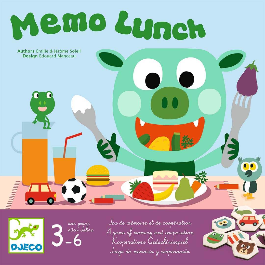 djeco geheugen- en samenwerkingsspel - memo lunch | DJ00819 | 0