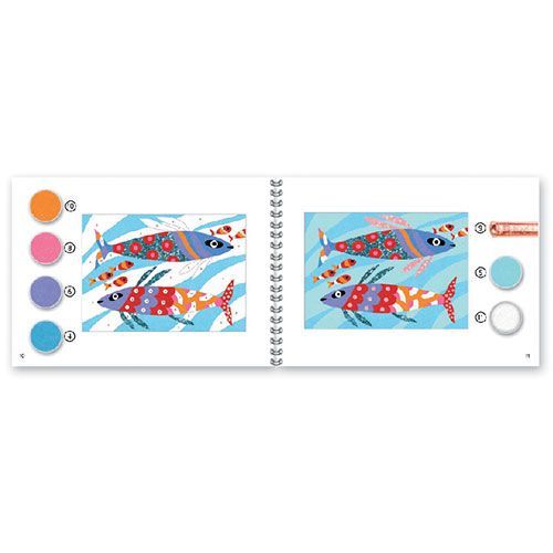djeco gekleurd zand - regenboog van vissen | DJ08661 | 10