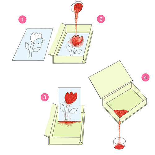 djeco gekleurd zand - regenboog van vissen | DJ08661 | 7