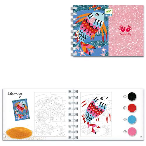 djeco gekleurd zand - regenboog van vissen | DJ08661 | 8