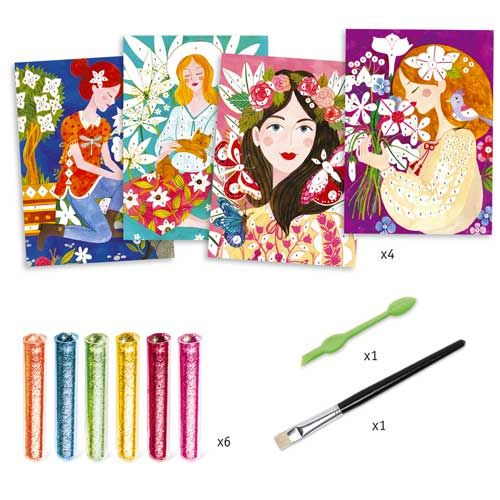 djeco glitterschilderijen bloemengeuren | DJ09508 | 1