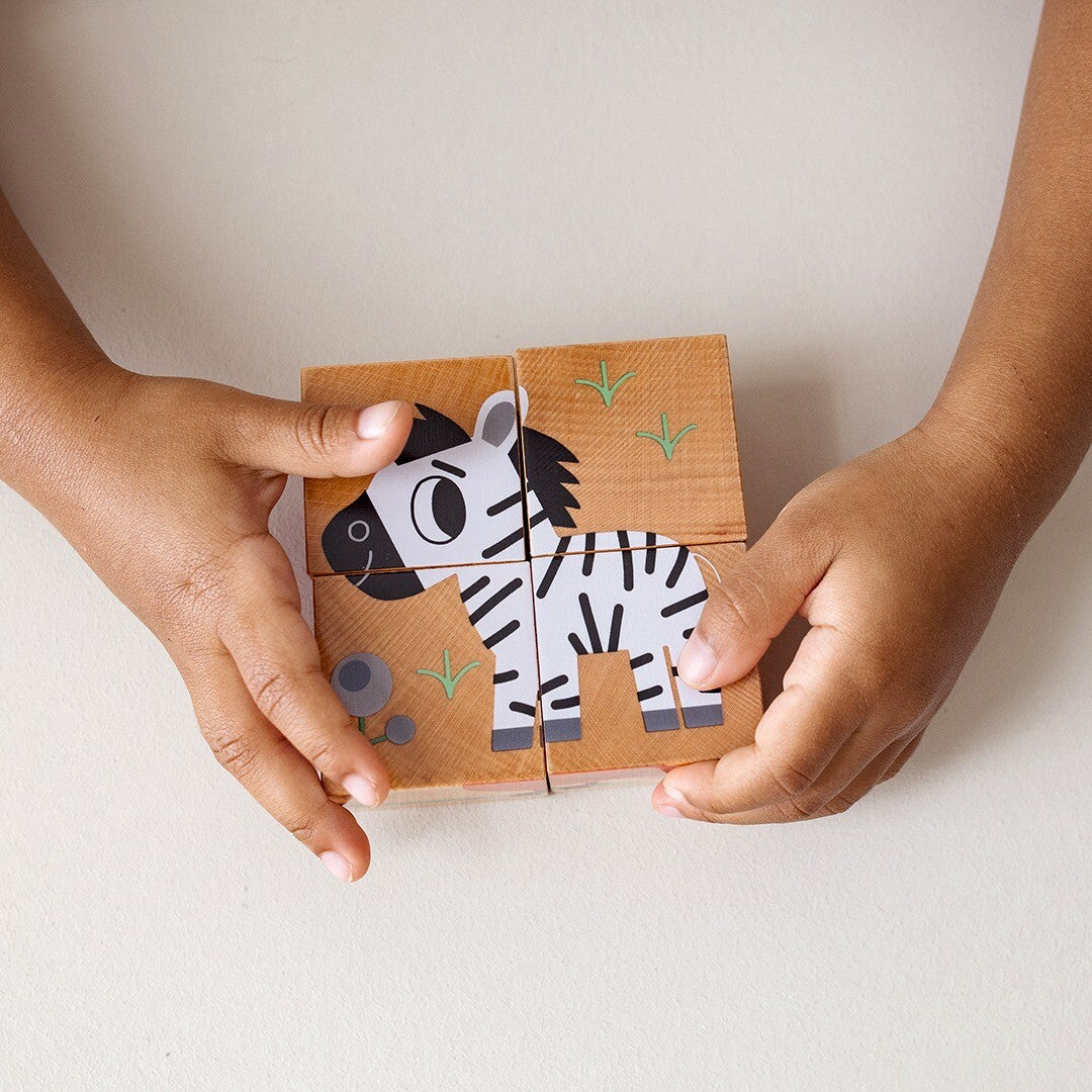 djeco houten blokpuzzel wild & co | DJ01904 | 5