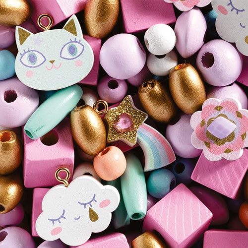 djeco houten kralen - regenboog | DJ09823 | 3