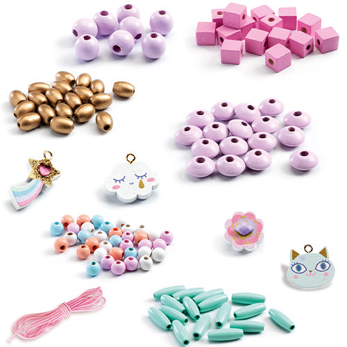 djeco houten kralen - regenboog | DJ09823 | 5