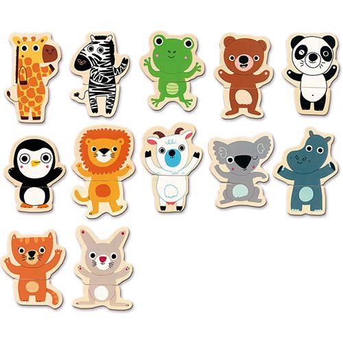 djeco houten magneten jungle (24st) | DJ03118 | 2