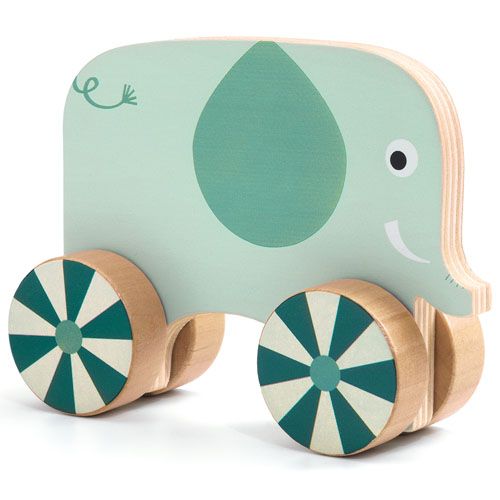djeco houten puzzel dieren op wielen (15st) | DJ01684 | 2