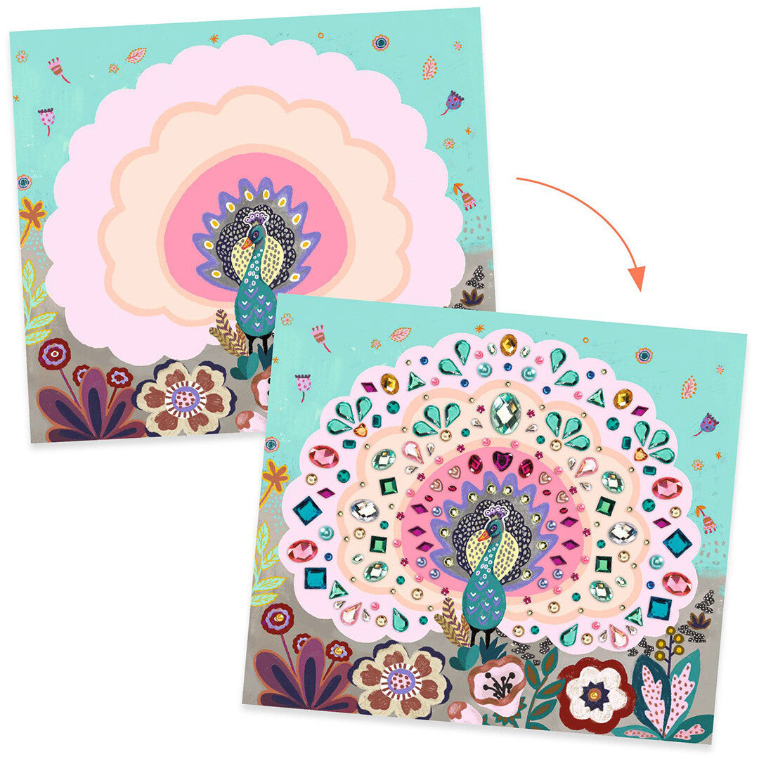 djeco kaarten mini-diamanten wild beauty | DJ09432 | 1