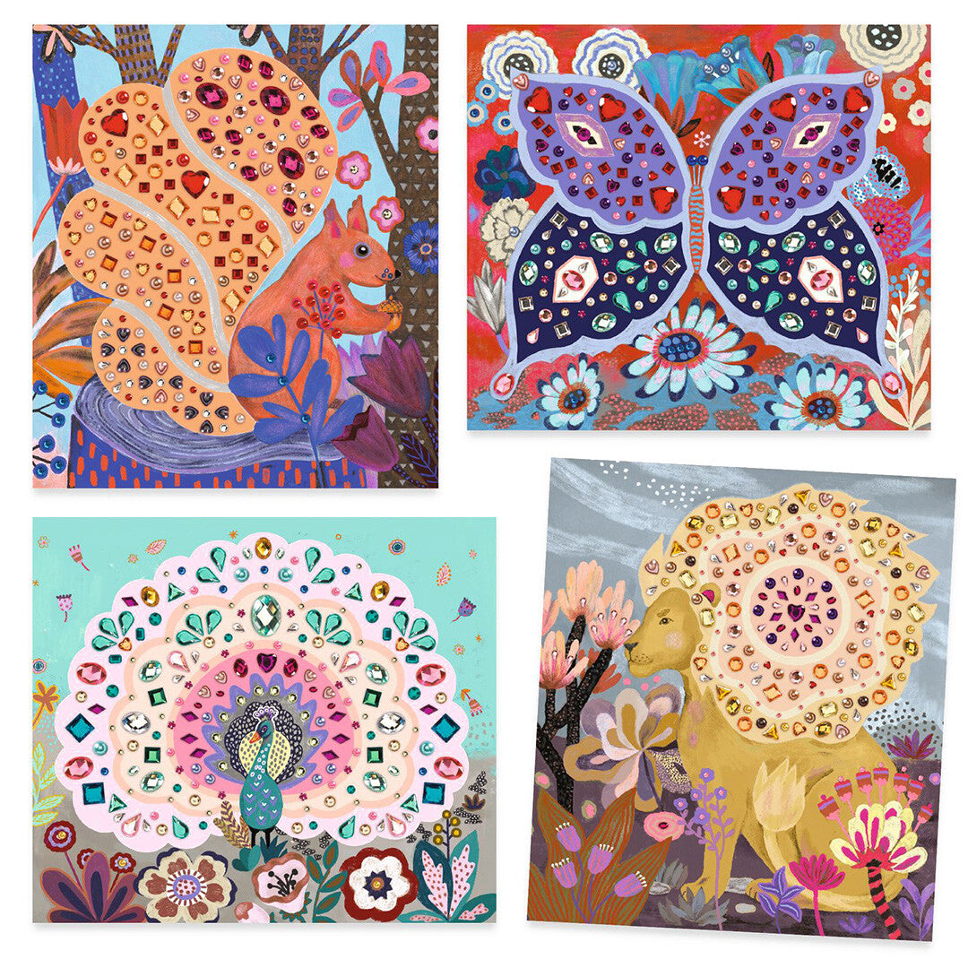 djeco kaarten mini-diamanten wild beauty | DJ09432 | 2