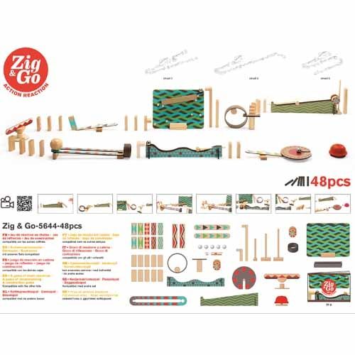 djeco kettingreactiespel zig & go - 48st | DJ05644 | 2
