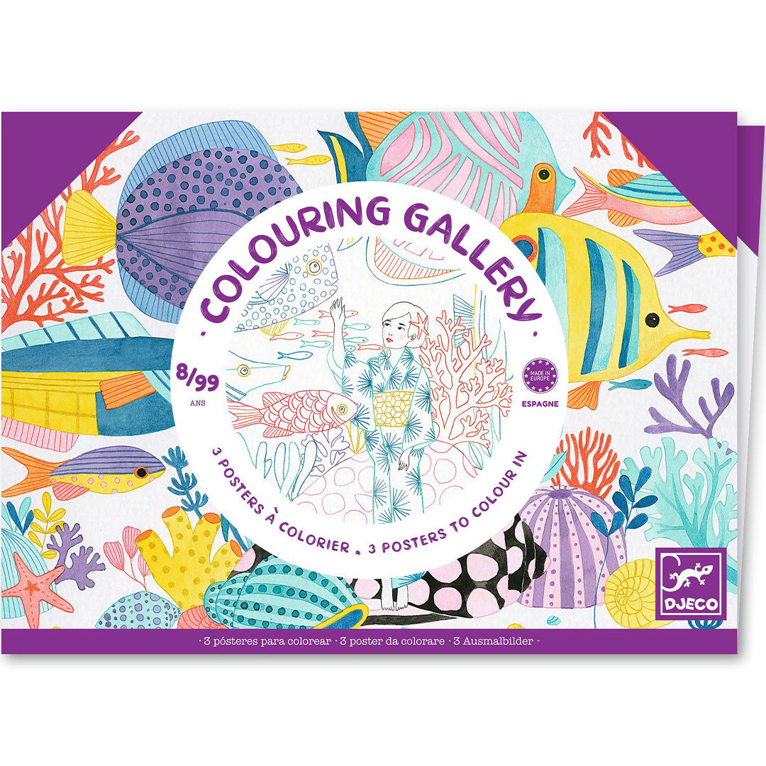 djeco kleurplaten in portfolio map - japan - 3st | DJ08694 | 0