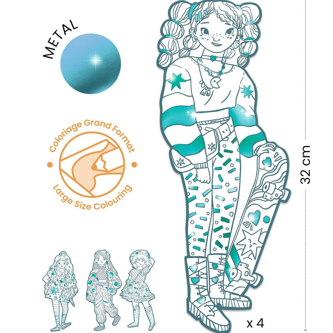 djeco kleurplaten mode - angèle  | DJ09547 | 3