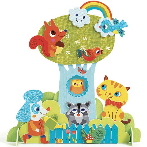 djeco knutselset 3D collage - tuinvrienden | DJ09877 | 1