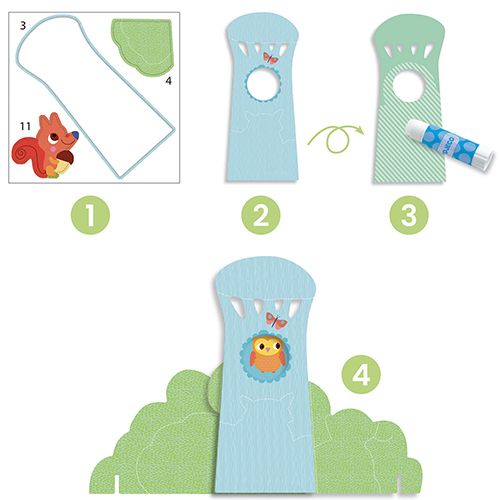 djeco knutselset 3D collage - tuinvrienden | DJ09877 | 3