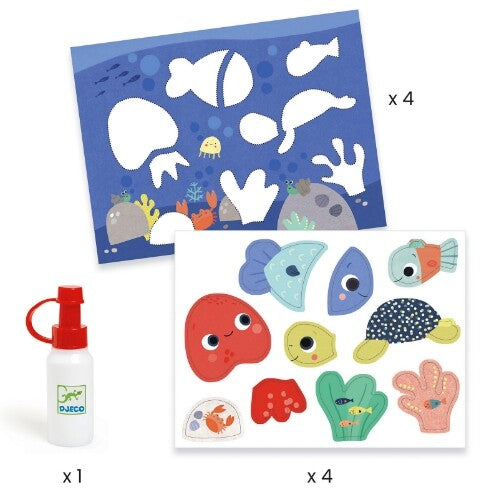 djeco knutselset collage dierenvrienden | DJ09874 | 2