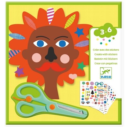 djeco knutselset creëren met stickers - kapper | DJ09045 | 0