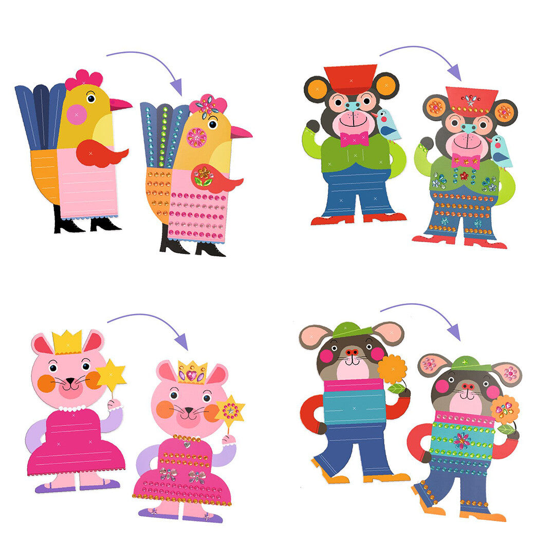 djeco knutselset creëren met stickers - sparkles | DJ00090 | 2