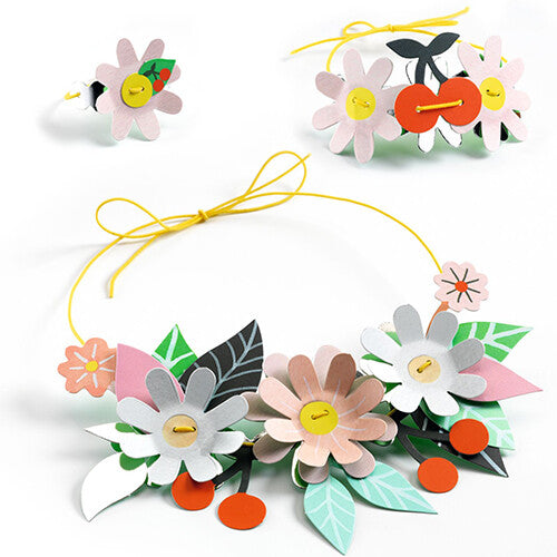 djeco knutselset diy - bloemen sieraden - colourful fun  | DJ07957 | 5