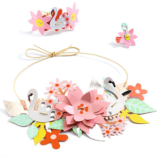 djeco knutselset diy - bloemen sieraden - colourful fun  | DJ07957 | 7