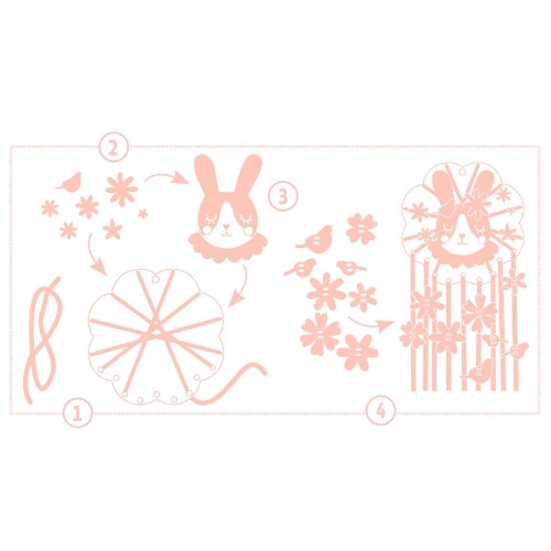 djeco knutselset diy dromenvanger - konijn | DJ07966 | 3