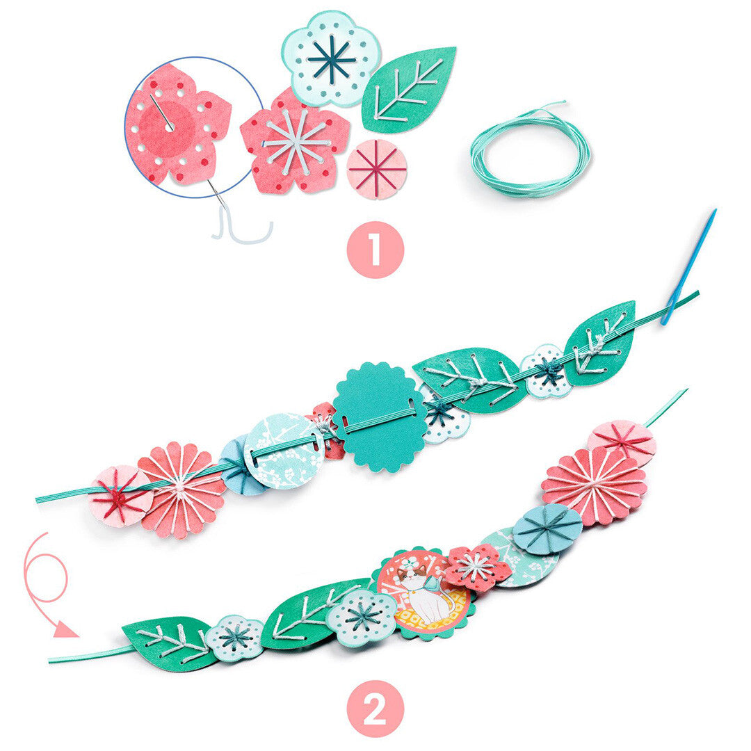 djeco knutselset diy ketting - flora | DJ07994 | 3