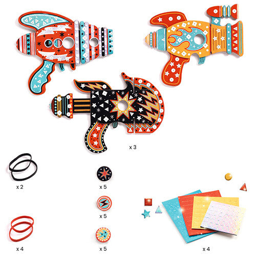 djeco knutselset diy - mozaïek raketten  | DJ07913 | 2