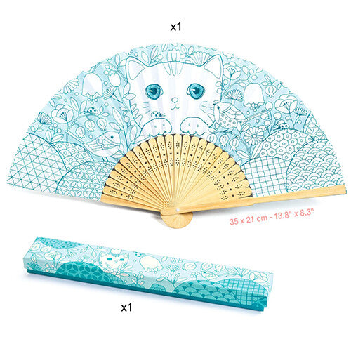 djeco knutselset diy waaier - poes | DJ07949 | 3