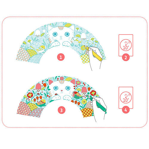 djeco knutselset diy waaier - poes | DJ07949 | 4