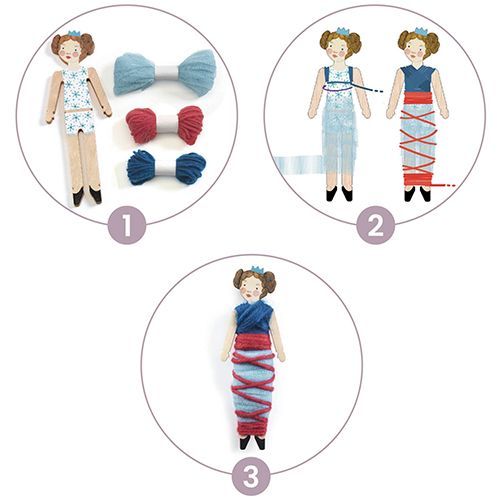 djeco knutselset diy - zorgenpoppetjes | DJ07953 | 2