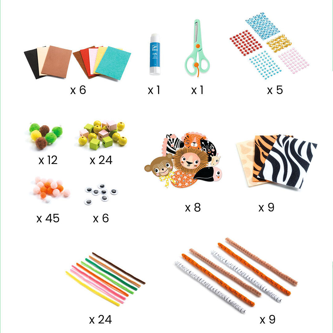 djeco knutselset jungledieren | DJ09016 | 3