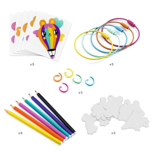 djeco knutselset krimpie dinkie sleutelhangers - kawaii | DJ09487 | 2