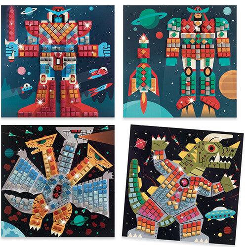 djeco knutselset mozaïek - space battle  | DJ09424 | 3