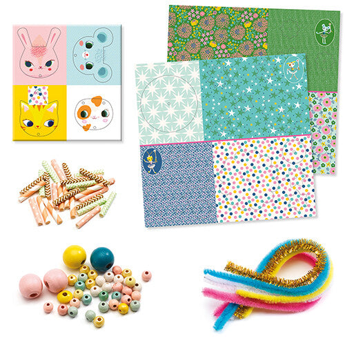 djeco knutselset pompoms en kralen | DJ09015 | 4