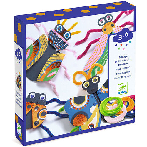 djeco knutselset rijgen - yarn bugs | DJ08982 | 0