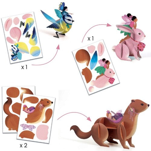 djeco knutselset zes activiteiten - elfjes | DJ09332 | 5