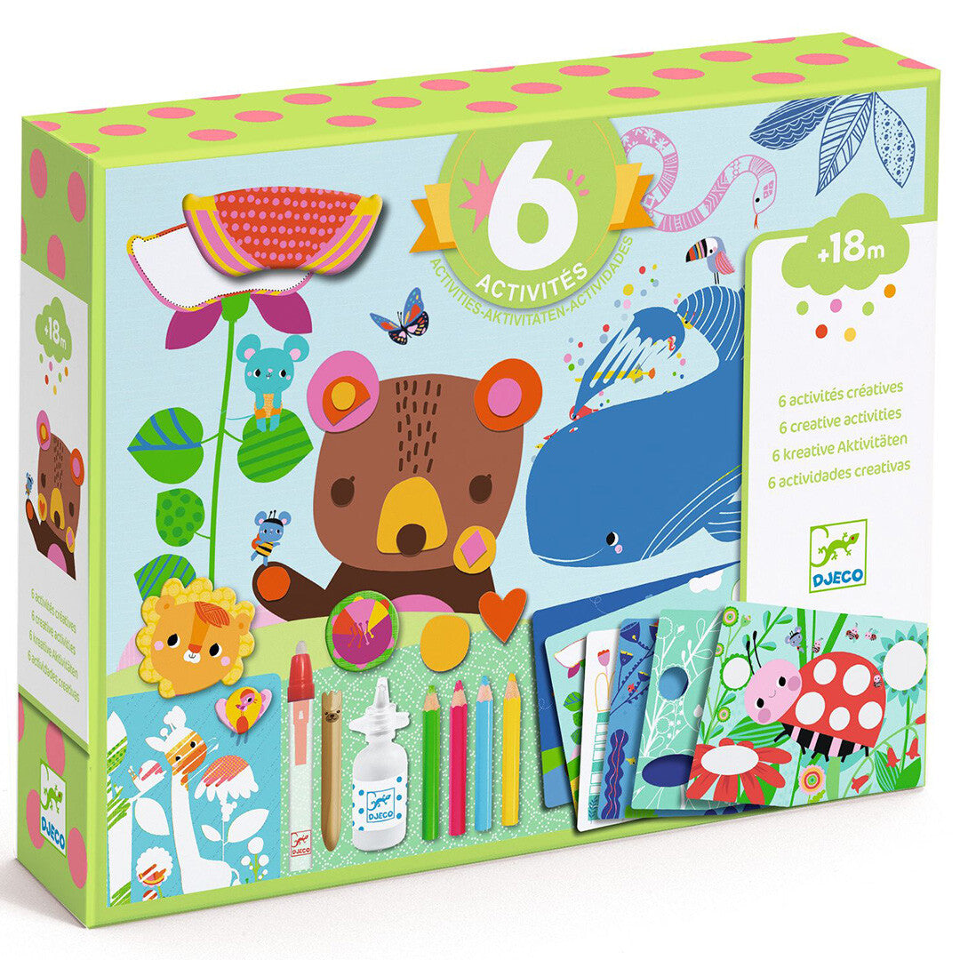 djeco knutselset zes activiteiten - muis en vrienden | DJ09295 | 0