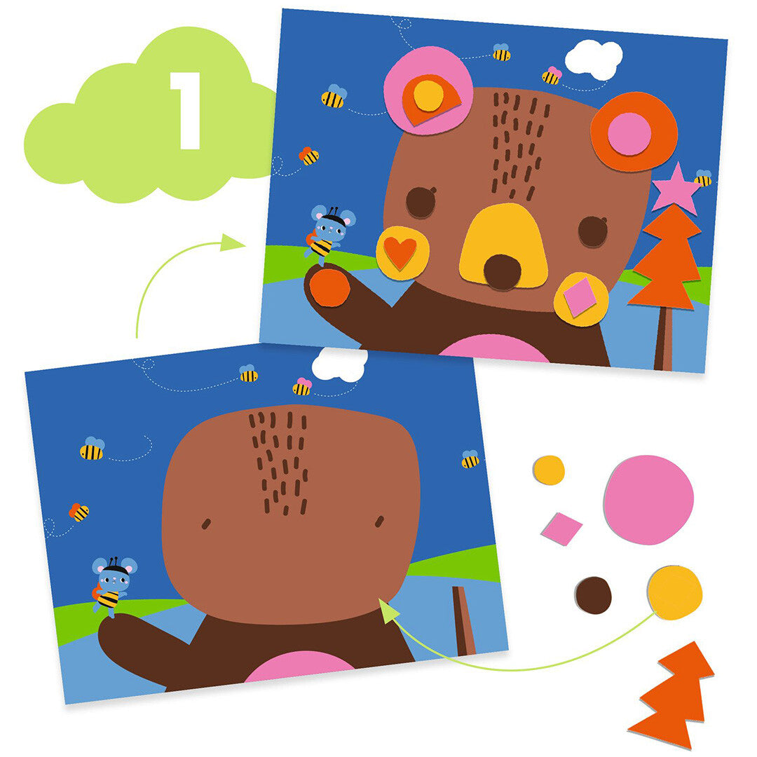 djeco knutselset zes activiteiten - muis en vrienden | DJ09295 | 1