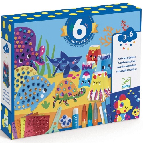 djeco knutselset zes activiteiten - zeeleven | DJ09294 | 0