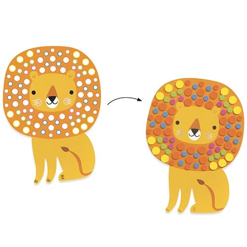 djeco knutselsetje mozaïek - zachte jungle | DJ09097 | 2