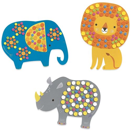 djeco knutselsetje mozaïek - zachte jungle | DJ09097 | 3