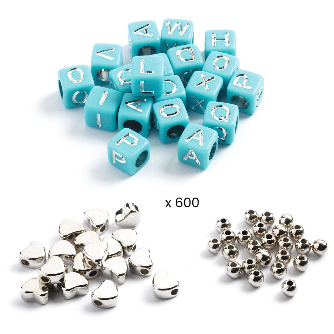 djeco kralenset alfabet - zilver | DJ00030 | 3