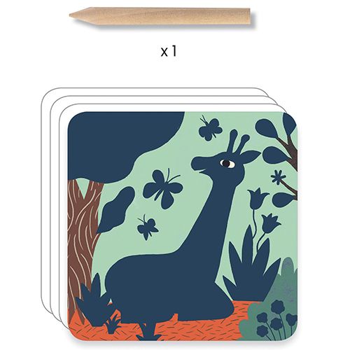 djeco kraskaarten grote dieren | DJ09095 | 3