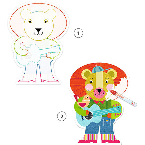 djeco magische kleurplaten - animalo-len | DJ09069 | 1