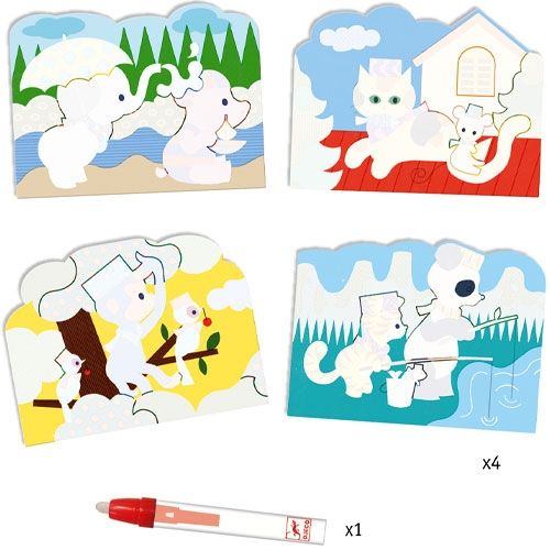 djeco magische kleurplaten - buiten | DJ09065 | 2